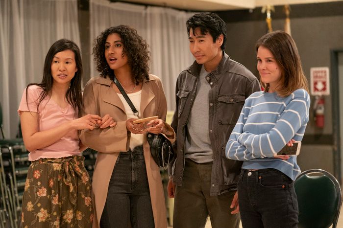 Left to right: Sue Ann Pien, Vella Lovell, Chris Pang and Sosie Bacon in "As We See It."