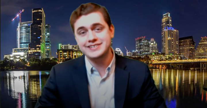 White nationalist Jake Lloyd Colglazier on his YouTube show, "American Dissident."