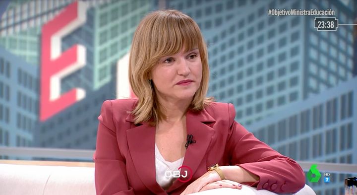 La ministra de Educación, Pilar Alegría, en 'El Objetivo'.