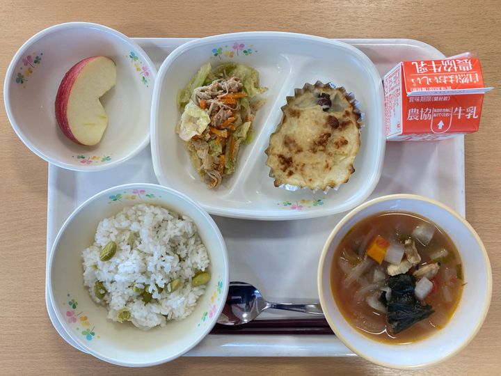 福島県立ふたば未来学園中学校で週1回提供している「ベジマンデー給食」