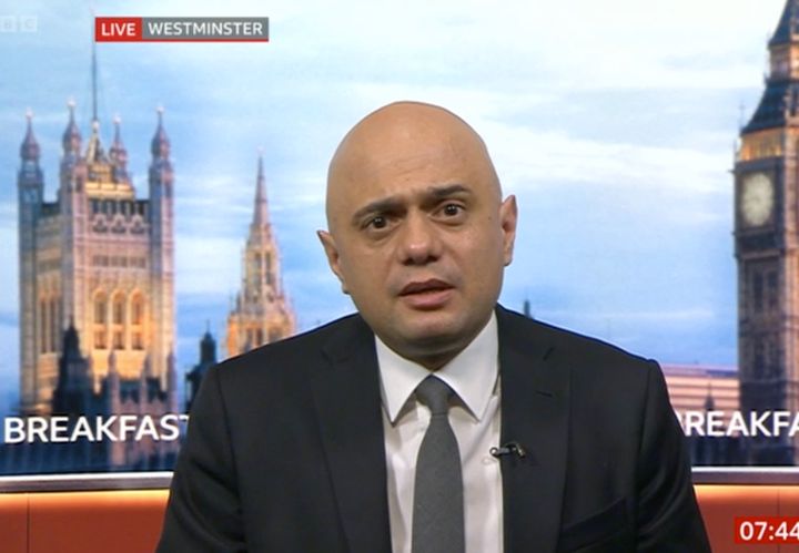 Sajid Javid defended the decision to ease Plan B restrictions on BBC Breakfast