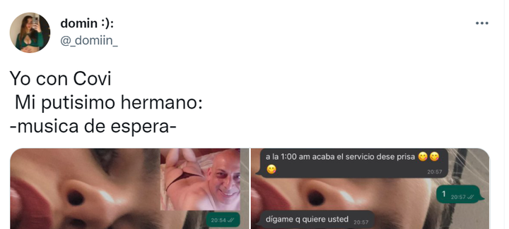 La conversación viral por WhatsApp.