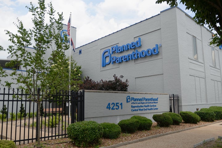 The exterior of a Planned Parenthood Reproductive Health Services Center is seen on May 28, 2019 in St Louis, Missouri.