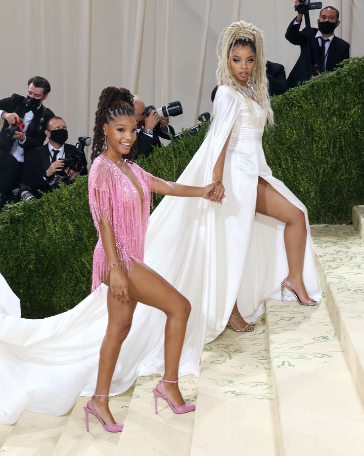 Chloe and Halle attend the 2021 Met Gala at Metropolitan Museum of Art on Sept. 13, 2021, in New York City.