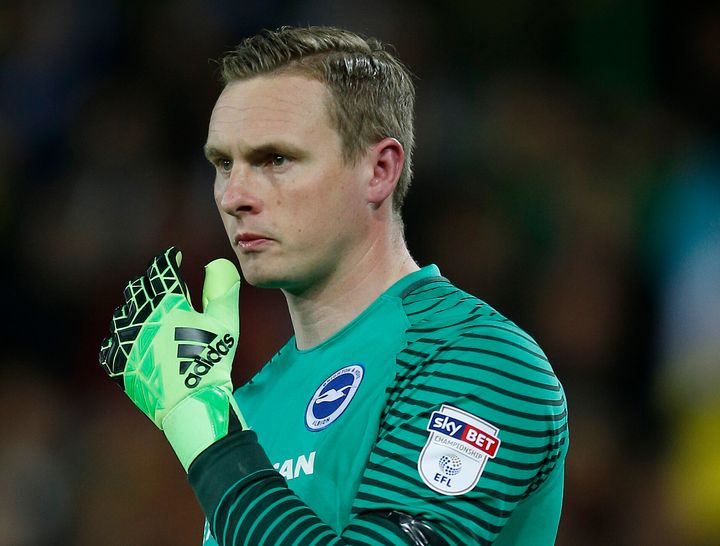 David Stockdale playing for Brighton and Hove Albion in 2017.
