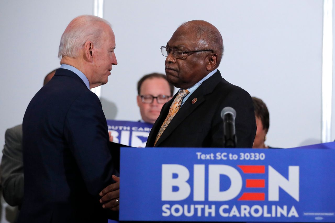 House Majority Whip Jim Clyburn (D-S.C.) endorses Joe Biden in the Democratic presidential primary. Clyburn exemplifies the inside game played by many Congressional Black Caucus members.