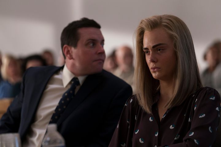 Michael Mosley and Elle Fanning in "The Girl from Plainville."