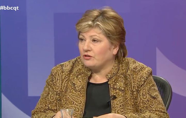 Emily Thornberry hit out at the prime minister during BBC Question Time