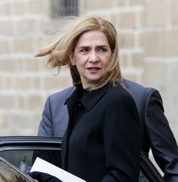 La infanta Cristina, fotografiada en en el 25º aniversario de la muerte de Juan de Borbón.