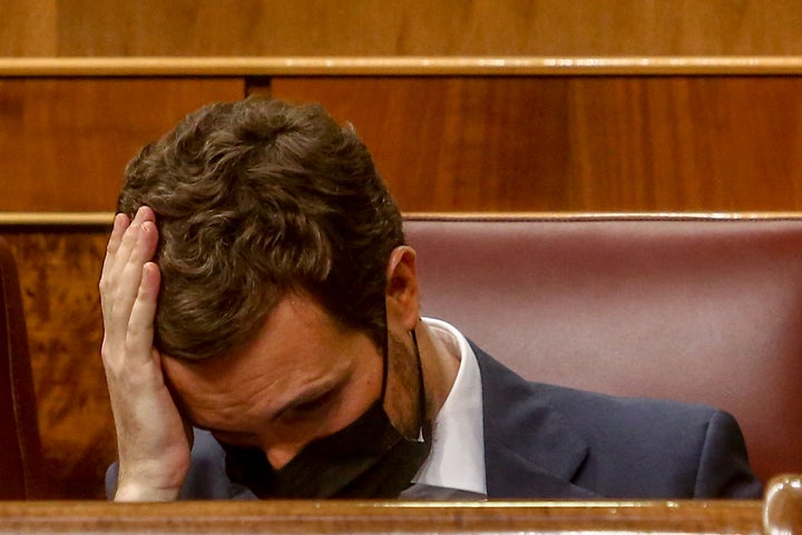 Pablo Casado, presidente del PP, en el Congreso.