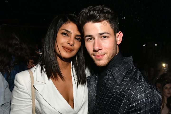 Priyanka Chopra and Nick Jonas attend the John Varvatos Villa One Tequila Launch Party on Aug. 29, 2019, in New York City.