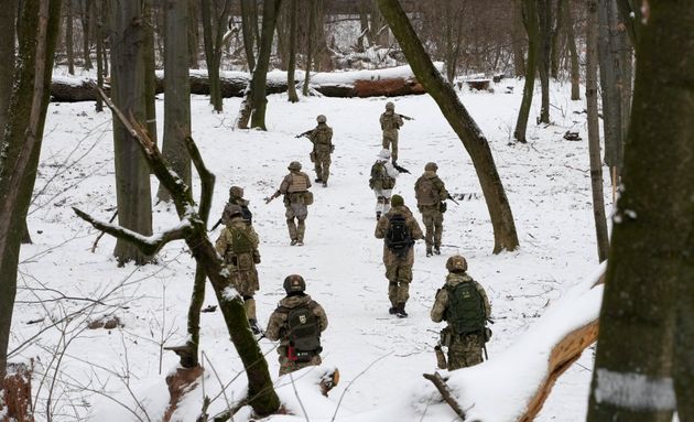 Εκπαίδευση εθελοντών Ουκρανών που κατατάσσονται σε ειδικές μόνάδες των Ενόπλων Δυνάμεων (Κίεβο, 22 Ιανουαρίου 2022)