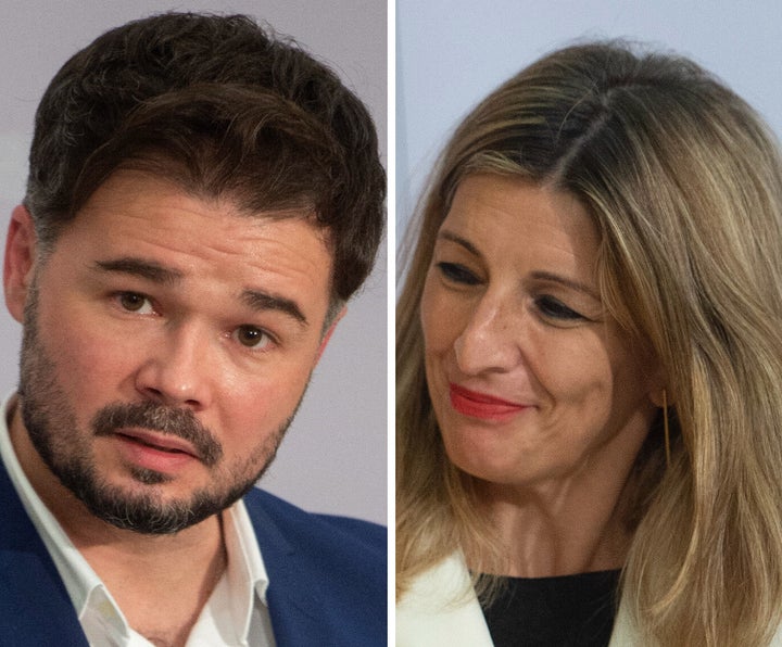 Gabriel Rufián y Yolanda Díaz.