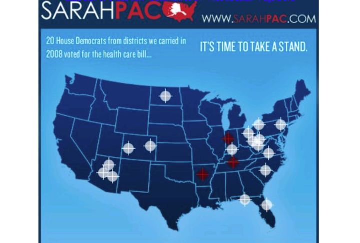 The advertisement created by Sarah Palin's PAC in 2010.