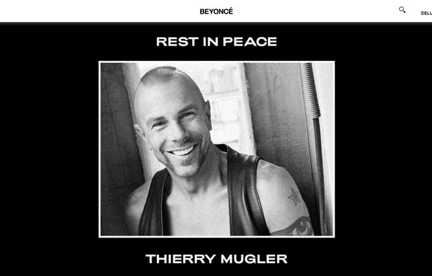 Beyoncé a rendu hommage au couturier Thierry Mugler sur son