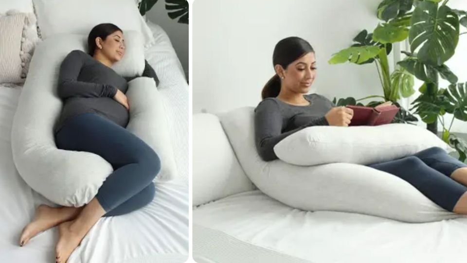 A full body pillow that can be great for pregnant or side sleepers