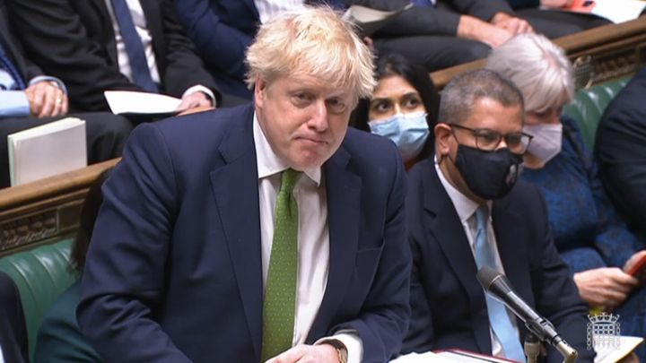 Boris Johnson during Prime Minister's Questions last week