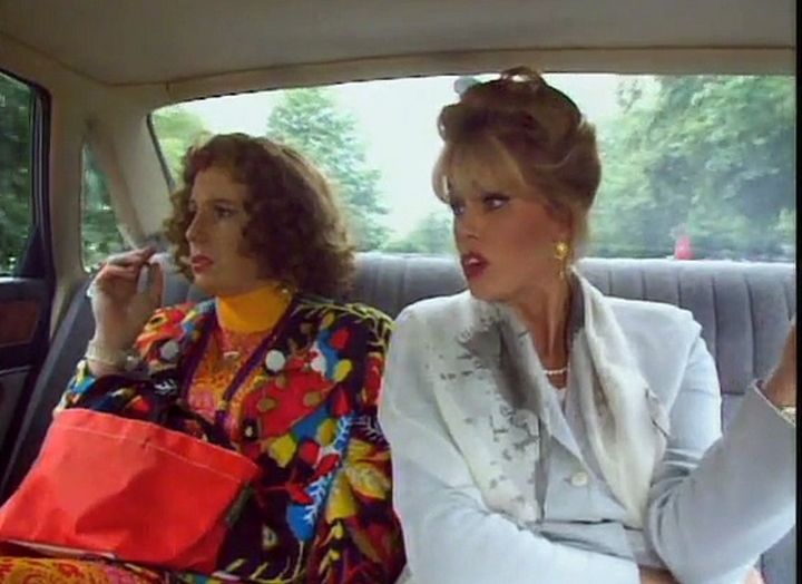 Jennifer Saunders and Joanna Lumley in the first episode of Ab Fab
