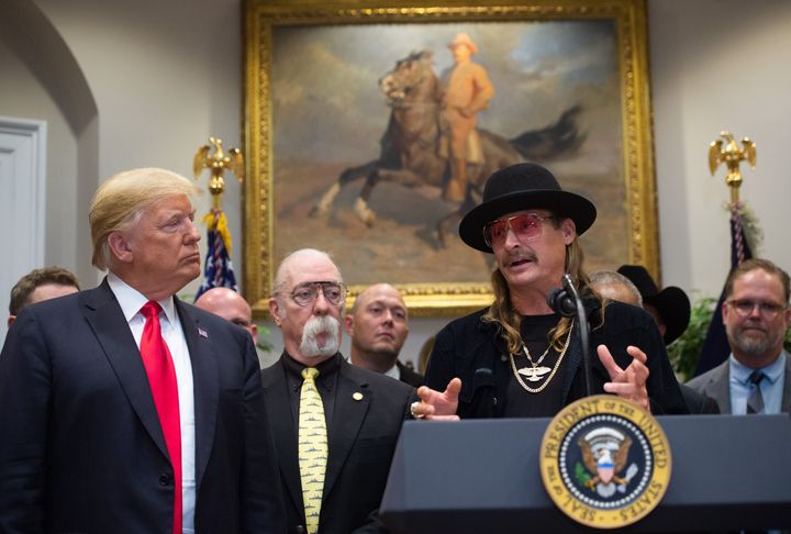 Kid Rock (right) with former President Donald Trump in 2018. 
