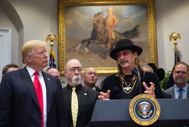 Kid Rock (right) with former President Donald Trump in 2018.