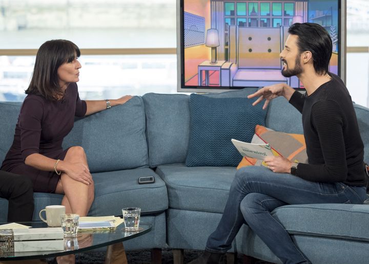 Davina McCall and Rylan Clark on This Morning in 2017