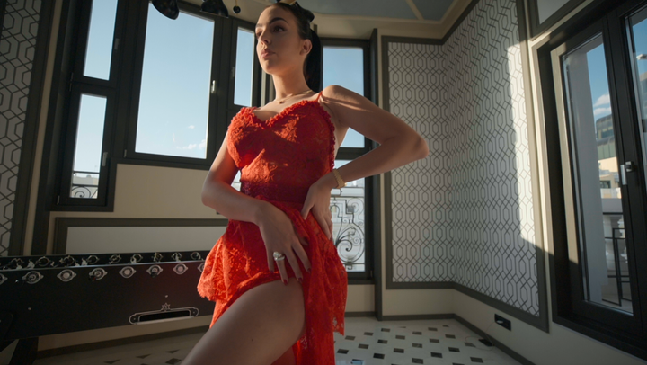 Georgina Rodríguez, en el rodaje de su 'reality'.