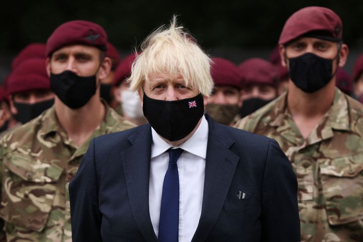 Boris Johnson meets with members of the 16th Air Assault Brigade involved in the UK operation in Afghanistan.