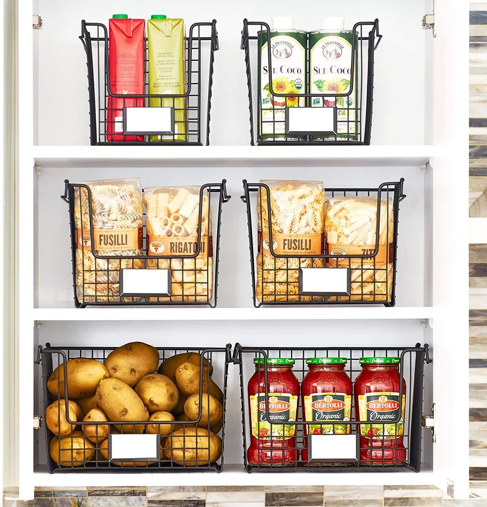 Bamboo Can Rack Organizer, 3 Tier Stackable Can Storage Rack with Label  Sticker and Marker Pen, Can Holder Storage Organizer for Kitchen Cabinet or  Pantry (Natural Bamboo) 