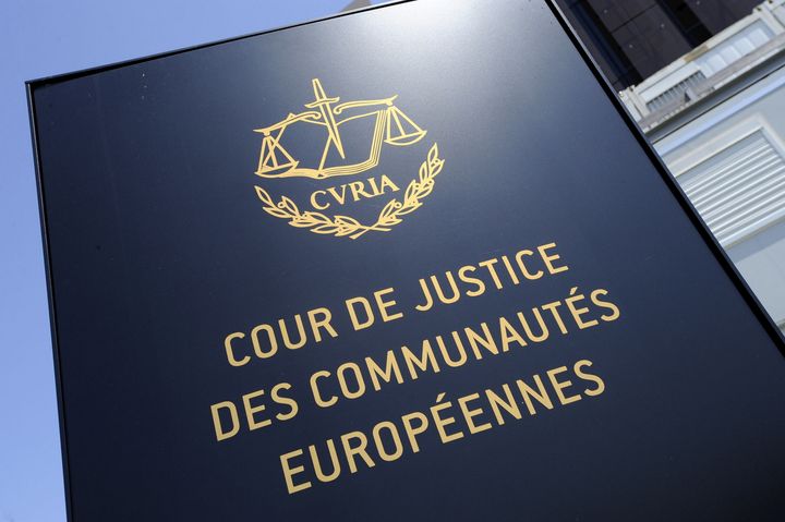 Emblema de la Corte de Justicia Europea, con sede en Luxemburgo.