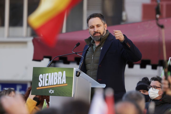 Santiago Abascal, durante un discurso en Valladolid.