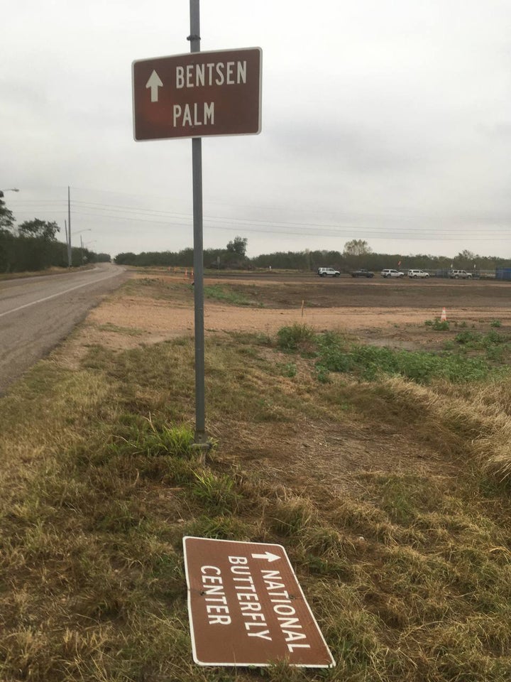 "As if we needed further confirmation of the violent sentiment being stirred up against us, this morning, as we drove to work, we found someone had ripped down the National Butterfly Center sign, erected by the Texas Department of Transportation," the National Butterfly Center said in its news release Friday.