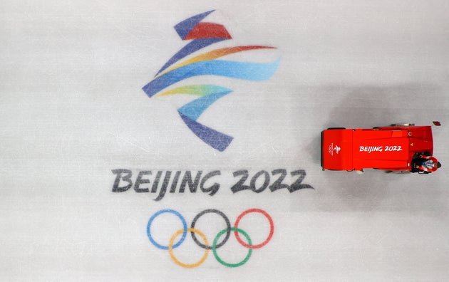 Ici, la piste de short track pour les JO de Pékin 2022 qui débutent le 4 février 2022. 