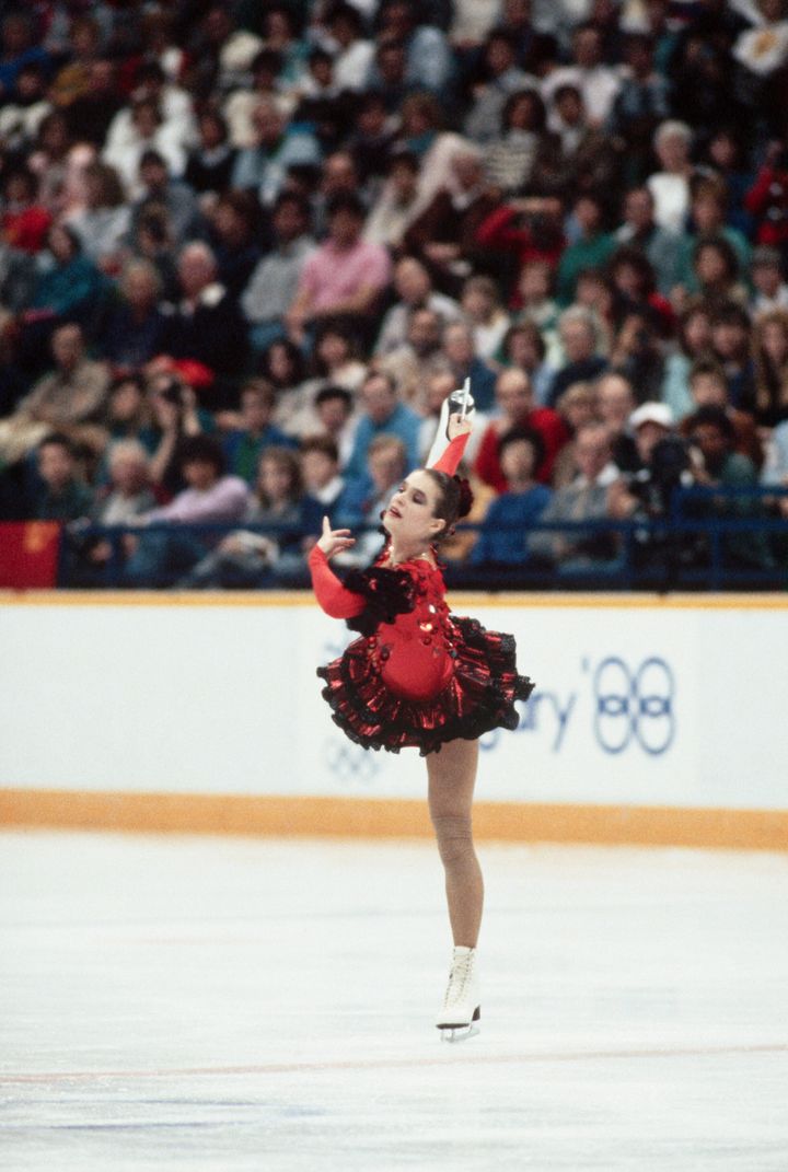 Katarina Witt won her second singles figure skating gold medal at the 1988 Olympic Games.