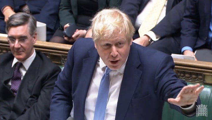 Boris Johnson delivers a statement to MPs in the House of Commons on the Sue Gray report.