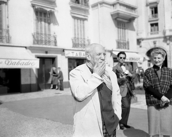 Ο Πικάσο στο Φεστιβάλ Καννών, Πρωτομαγιά 1957. (AP Photo/H. Babout)