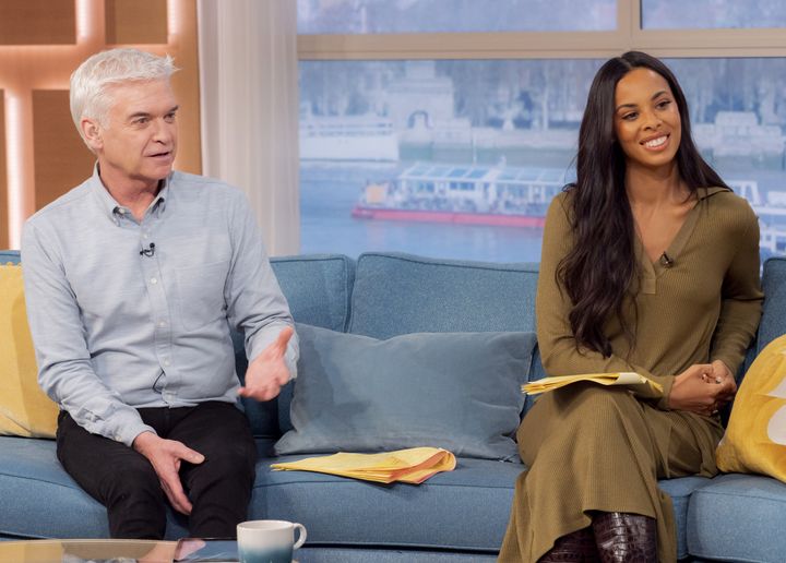 Phillip Schofield and Rochelle Humes on Monday morning