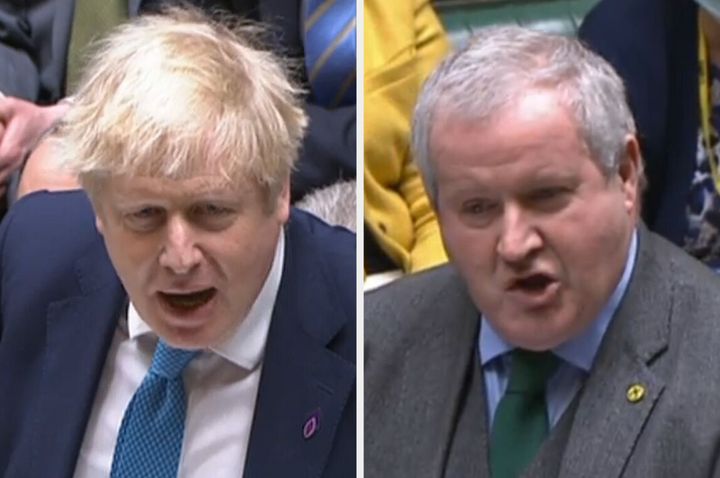 Boris Johnson and Ian Blackford in the Commons on Monday
