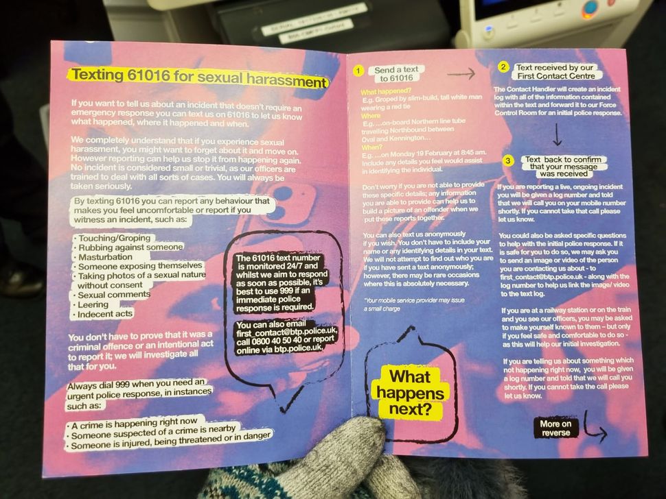 'What happens next?': the new leaflets targeted at female passengers