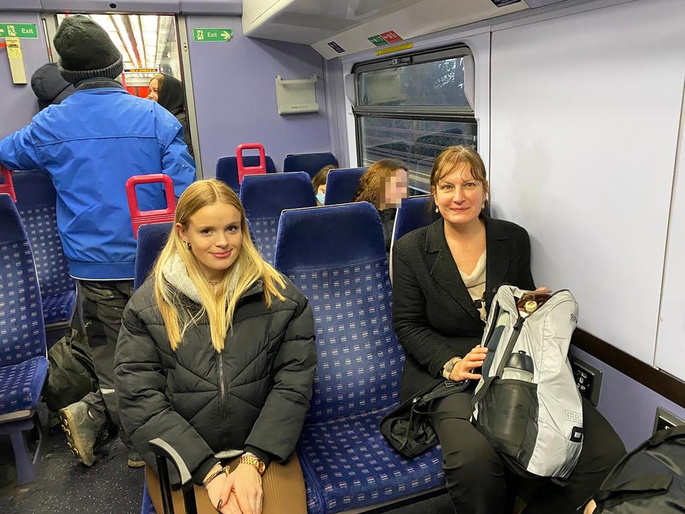 'At nighttime if I’ve been out I don’t feel safe at all': passengers Lizzie Partridge (left) and Leonie Ellis (right)