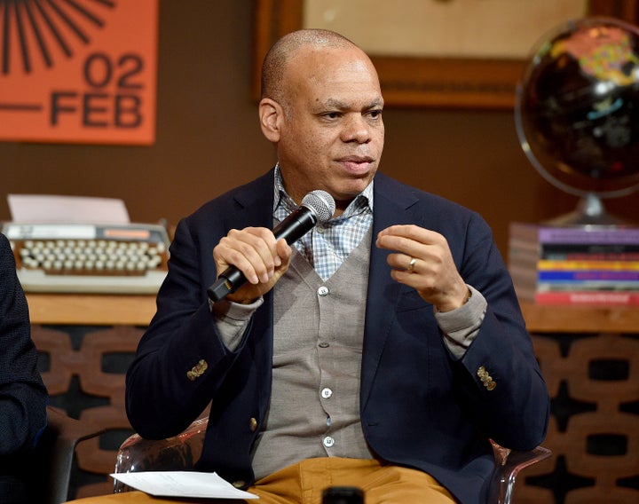 CAP's president, Patrick Gaspard, onstage at the 2020 Sundance Film Festival. Gaspard took the helm of the think tank last year.