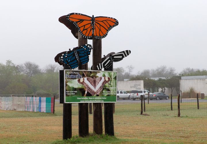 The National Butterfly Center in Mission, Texas, is north of the Rio Grande, which forms a border with Mexico.
