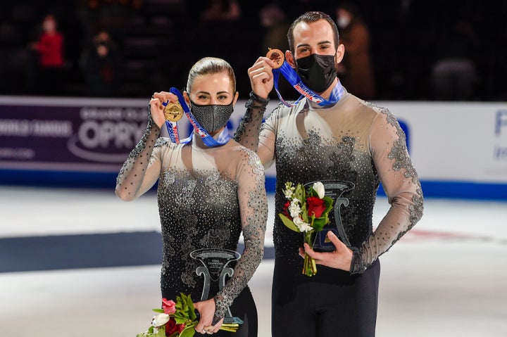 Meet The First Openly Nonbinary U.S. Athlete To Compete In
Winter Olympics 1 Timothy LeDuc and Ashley Cain-Gribble show off their gold medals at the U.S. Figure Skating Championships.