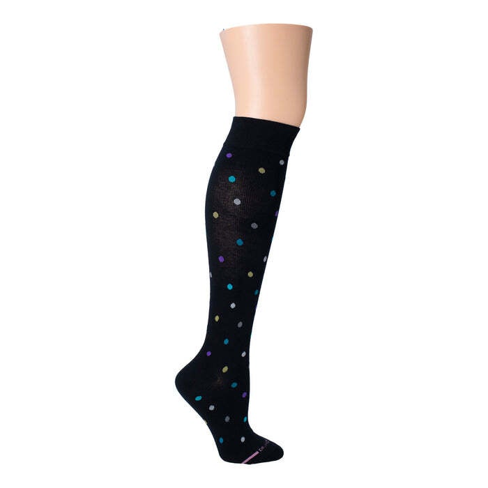 Dancing Dots Knee-High Compression Socks