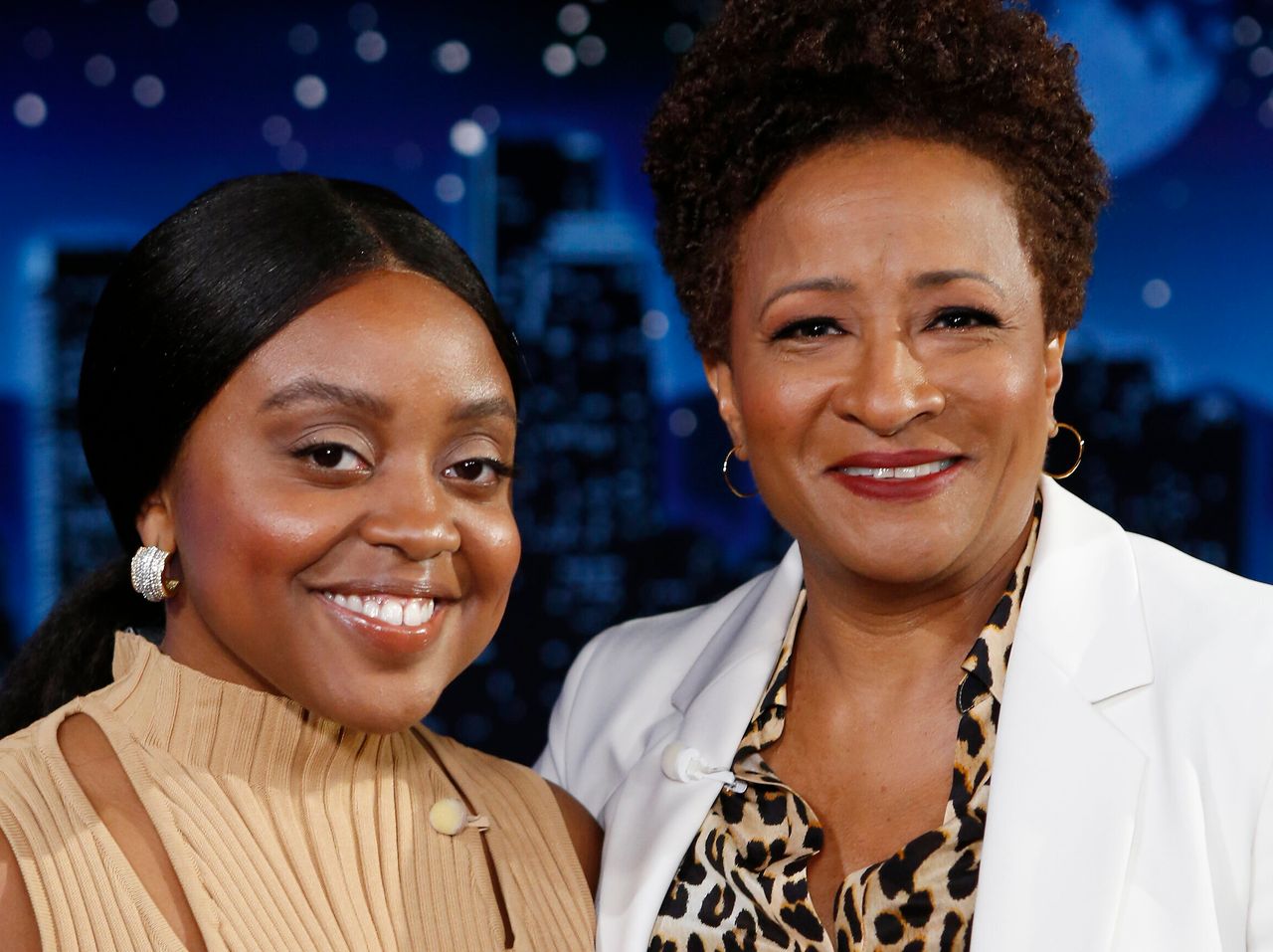 Brunson with Wanda Sykes, when Skyes guest-hosted "Jimmy Kimmel Live!" in 2021.