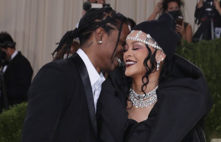 A$AP Rocky and Rihanna at the Met Gala last year
