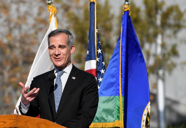 Los Angeles Mayor Eric Garcetti discussed safety protocols on Wednesday for the big game.