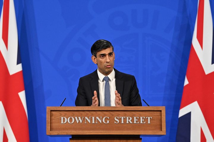 Rishi Sunak made his comments at a Downing Street press conference