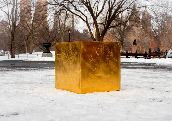 "The Castello Cube” in Central Park on Feb. 2.