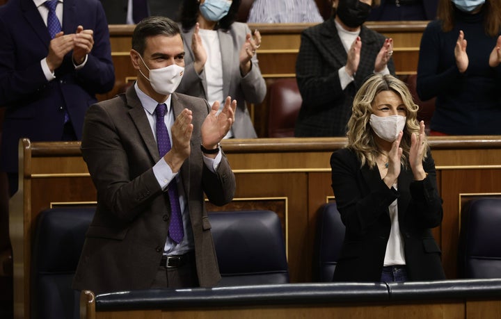Pedro Sánchez y Yolanda Díaz.