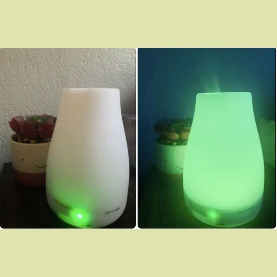 A light-up oil diffuser and humidifier to keep moisture levels comfortable
